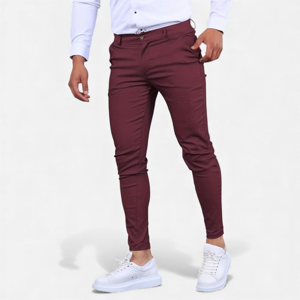 Marek Męskie Chino Spodnie | Elastyczny Materiał, Casual 5