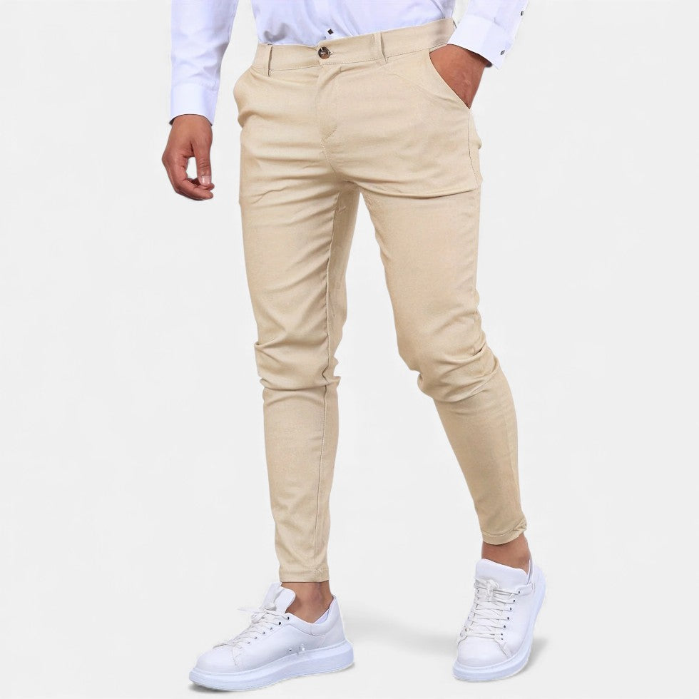 Marek Męskie Chino Spodnie | Elastyczny Materiał, Casual 6