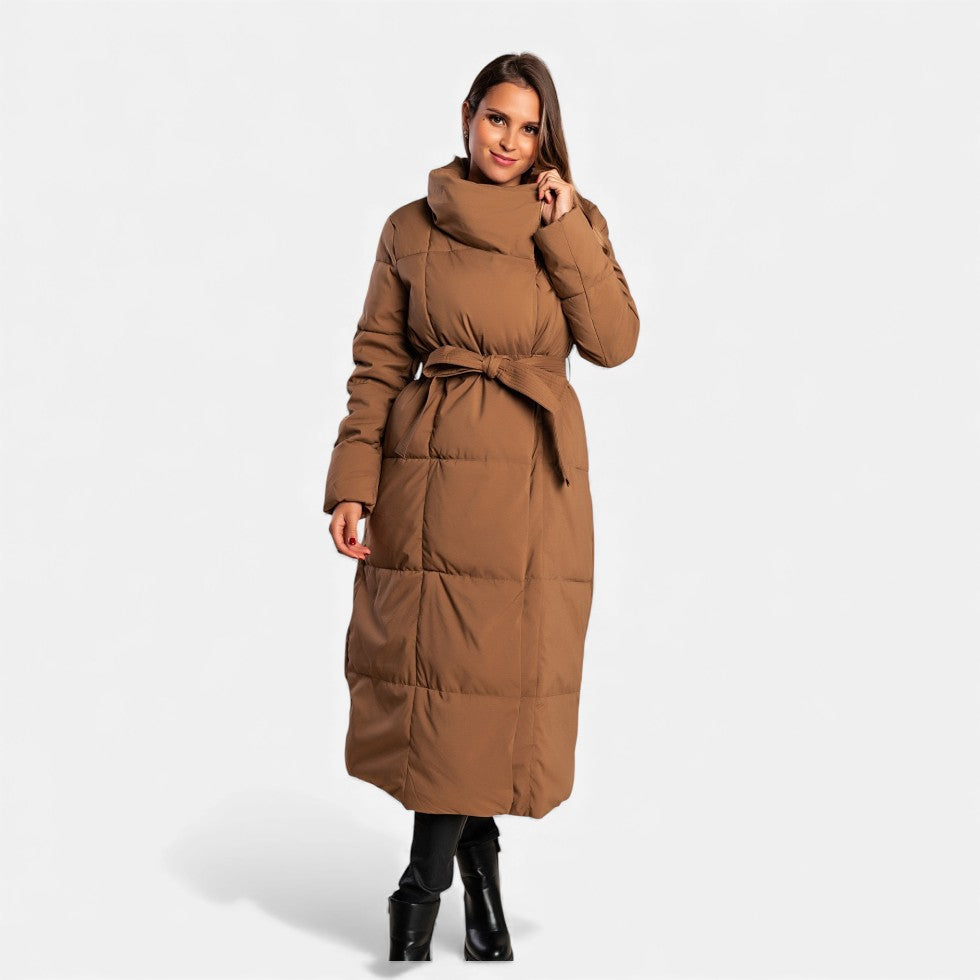 Marta Damski Płaszcz Zimowy | Pikowany, Czarny, Elegancki 2