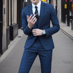 Męski Garnitur 3-Częściowy | Elegancki Klasyczny Garnitur Czarny 2