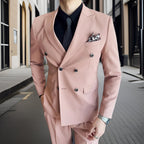 Męski Garnitur 3-Częściowy | Klasyczny Design, Wysokiej Jakości Tkaniny 1