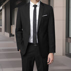 Męski Garnitur Biznesowy | Klasyczny Design, Wysokiej Jakości Tkaniny 0