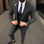 Męski Garnitur | Klasyczny Granatowy, Wysokiej Jakości 0