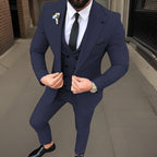 Męski Garnitur | Klasyczny Granatowy, Wysokiej Jakości 1