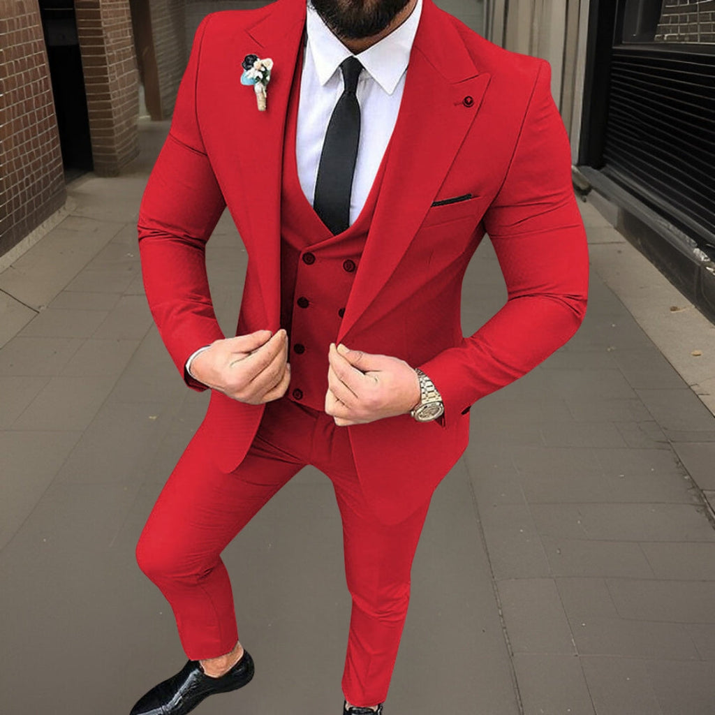 Męski Garnitur | Klasyczny Granatowy, Wysokiej Jakości 4