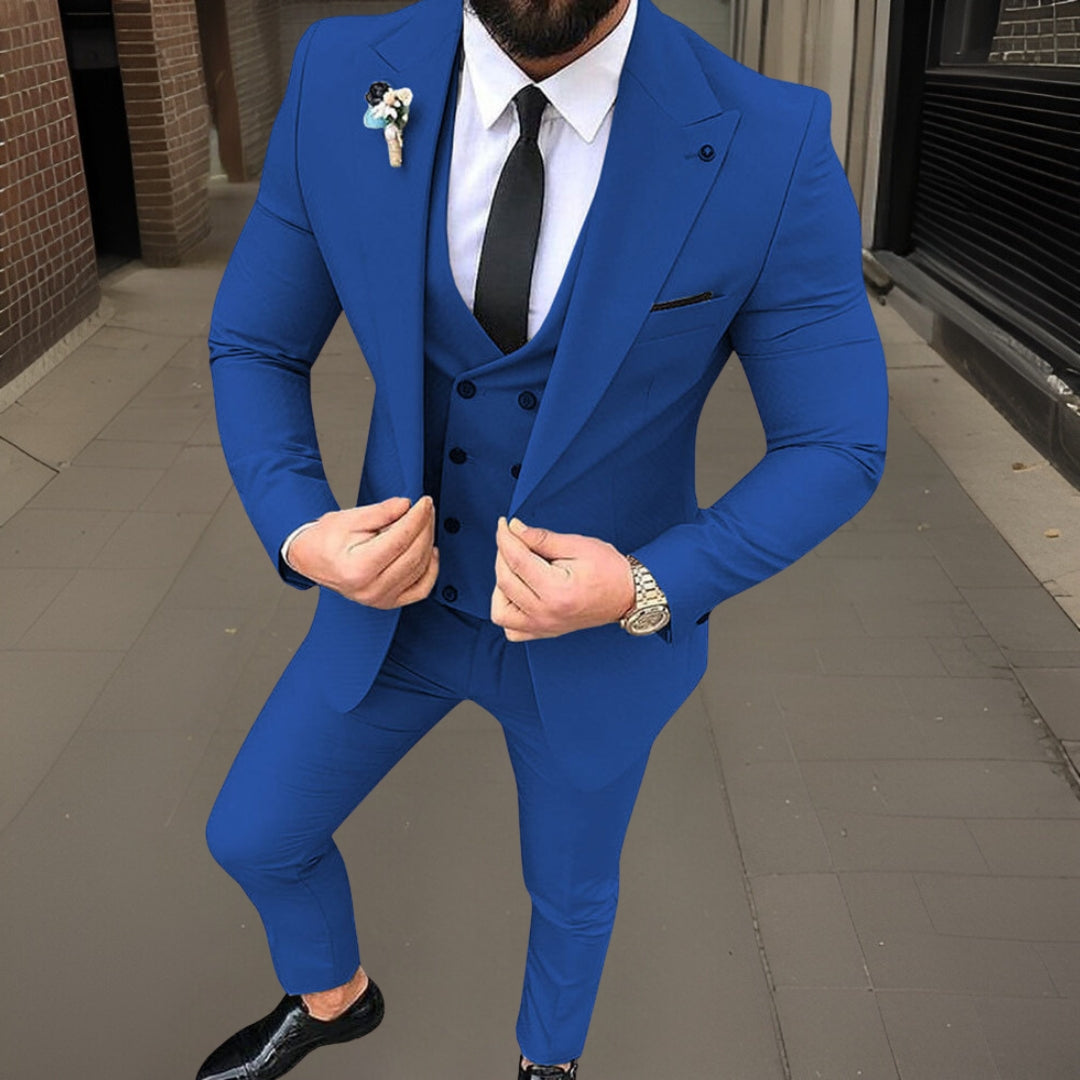 Męski Garnitur | Klasyczny Granatowy, Wysokiej Jakości 6