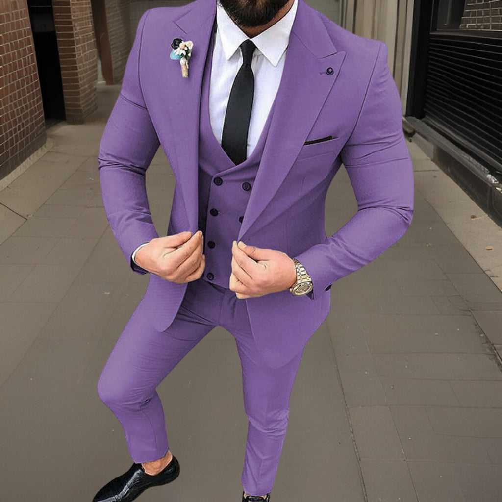 Męski Garnitur | Klasyczny Granatowy, Wysokiej Jakości 7