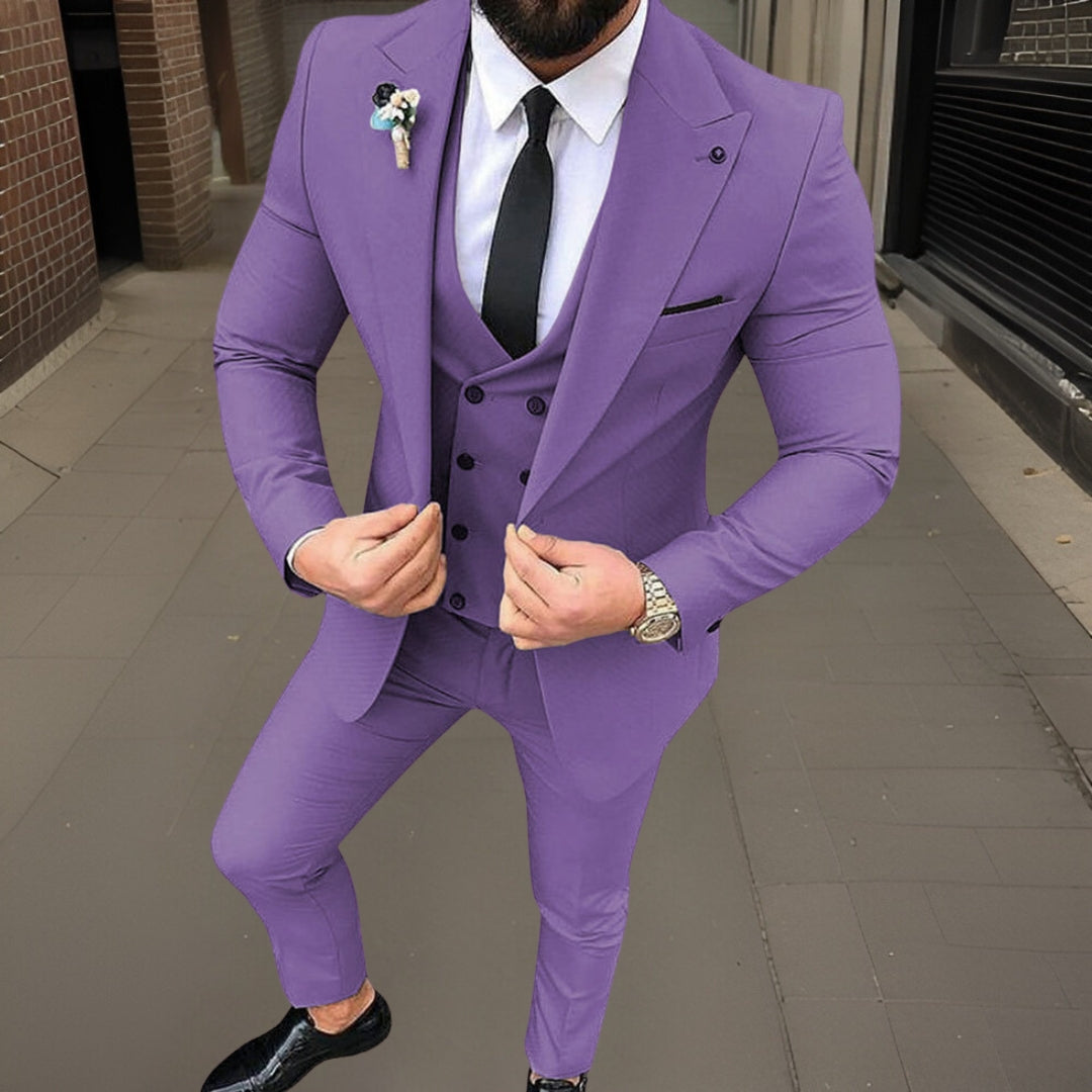 Męski Garnitur | Klasyczny Granatowy, Wysokiej Jakości 7