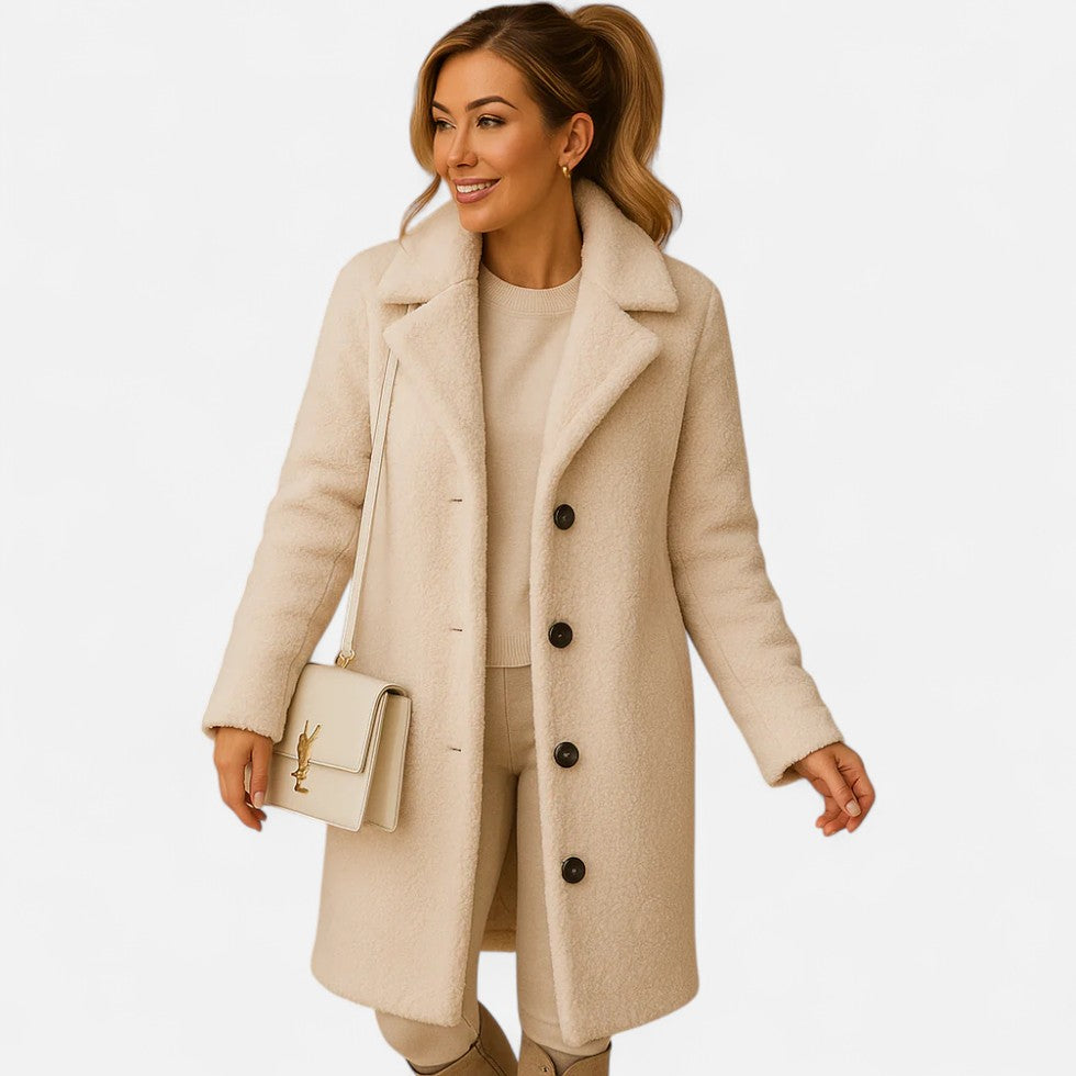 Mona Damski Płaszcz Zimowy | Pluszowy, Elegancki Krój, Ciepły 1