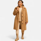 Mona Damski Płaszcz Zimowy | Pluszowy, Elegancki Krój, Ciepły 2