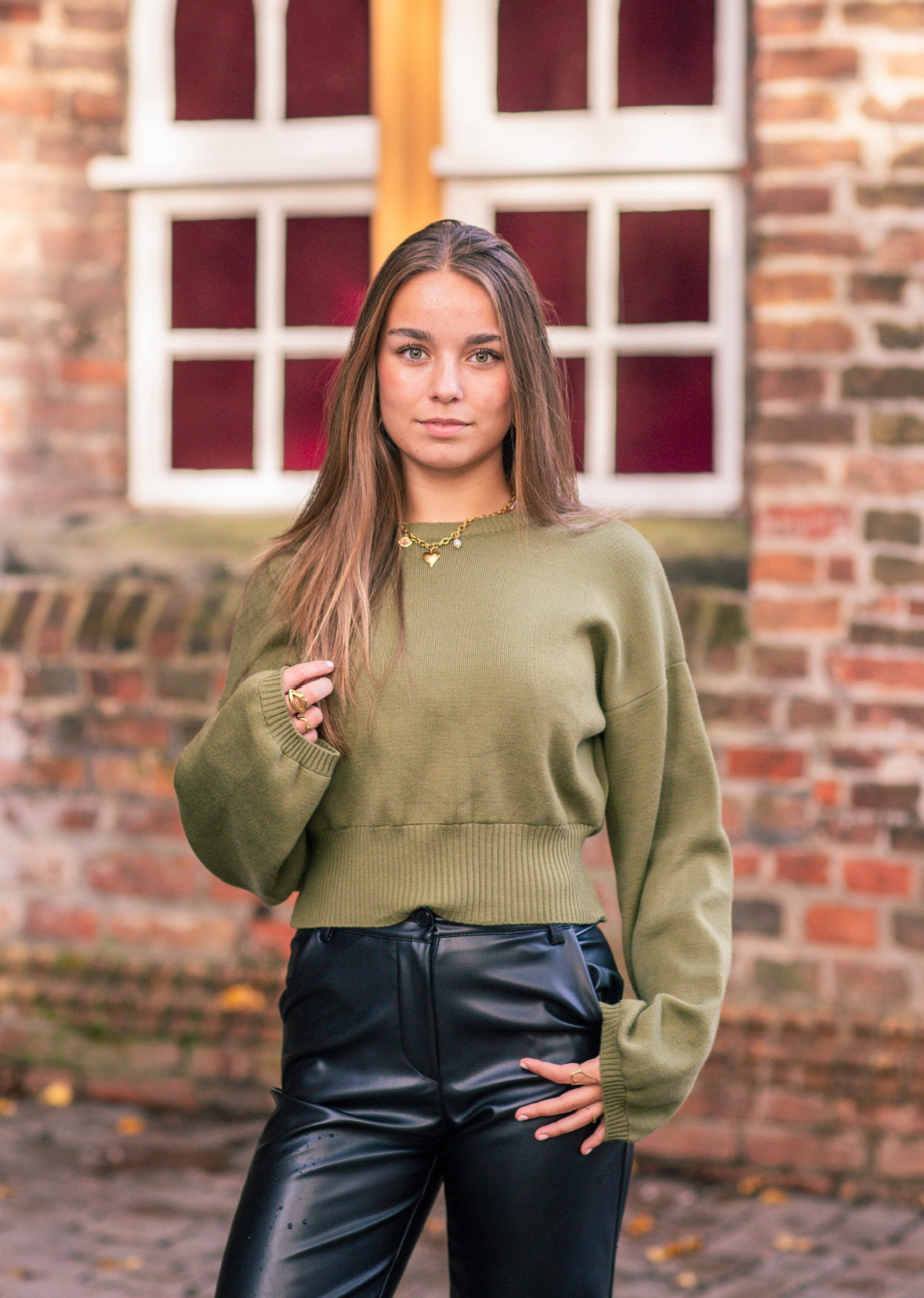 Zielony Sweter Dziany - Idealne Połączenie Komfortu i Stylu-Sweaters-Moda Perla