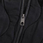 Zimowa Pikowana Kurtka Damska z Przednim Zapięciem-Women's Jacket-Moda Perla-Szary-XS-Moda Perla