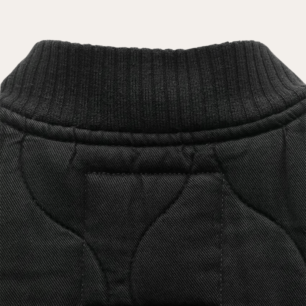 Zimowa Pikowana Kurtka Damska z Przednim Zapięciem-Women's Jacket-Moda Perla-Szary-XS-Moda Perla