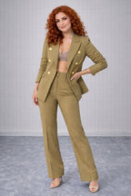 Elegancki Garnitur Damski | Taliowana Marynarka i Spodnie | Na Komunię