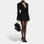 Elegancka mini sukienka damska typu blezer