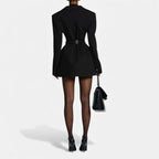 Elegancka mini sukienka damska typu blezer