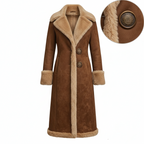 Płaszcz zimowy damski – Kożuch z Futerkiem Maxi