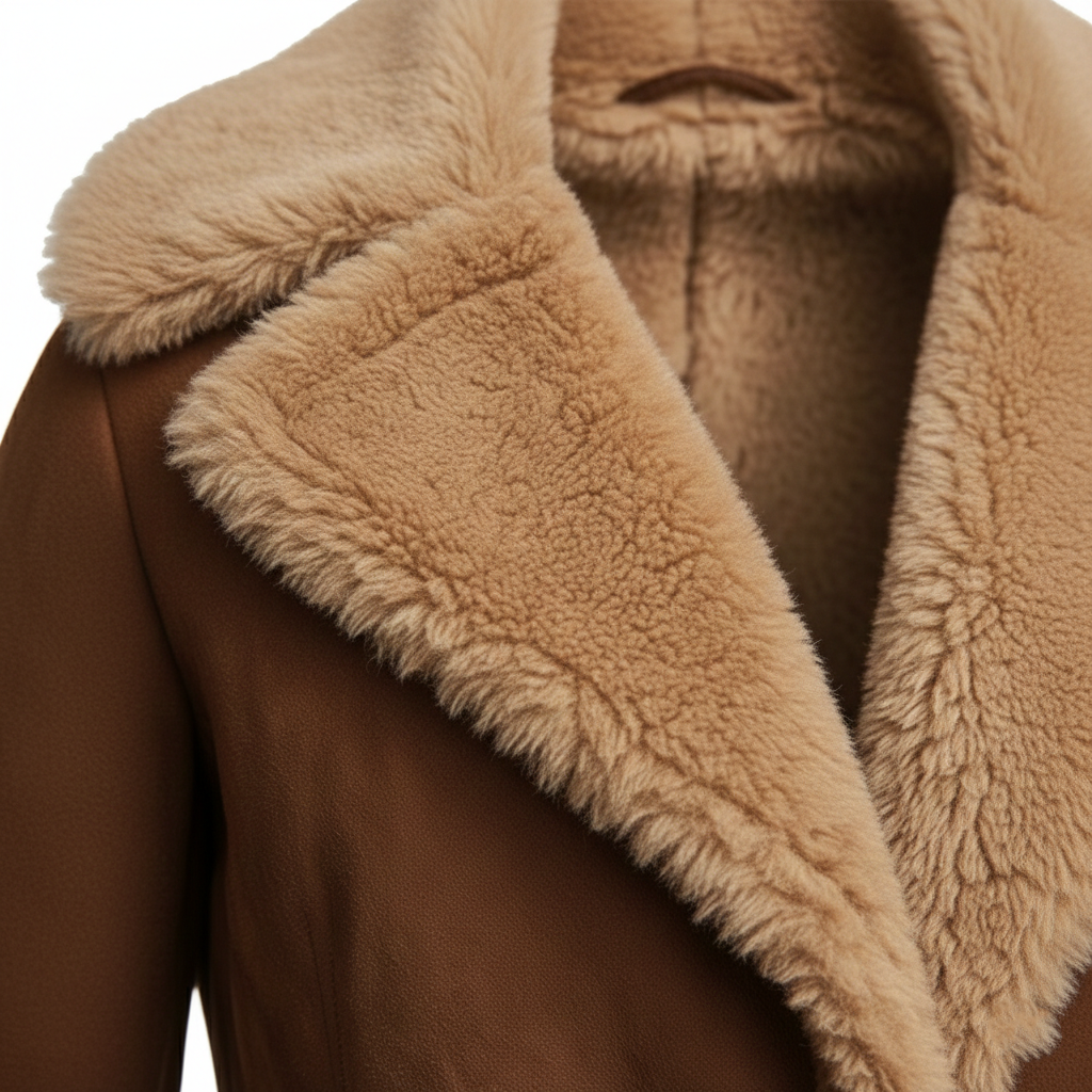 Płaszcz zimowy damski – Kożuch z Futerkiem Maxi