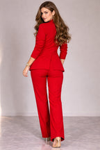 Elegancki Garnitur Damski | Taliowana Marynarka i Spodnie | Na Komunię