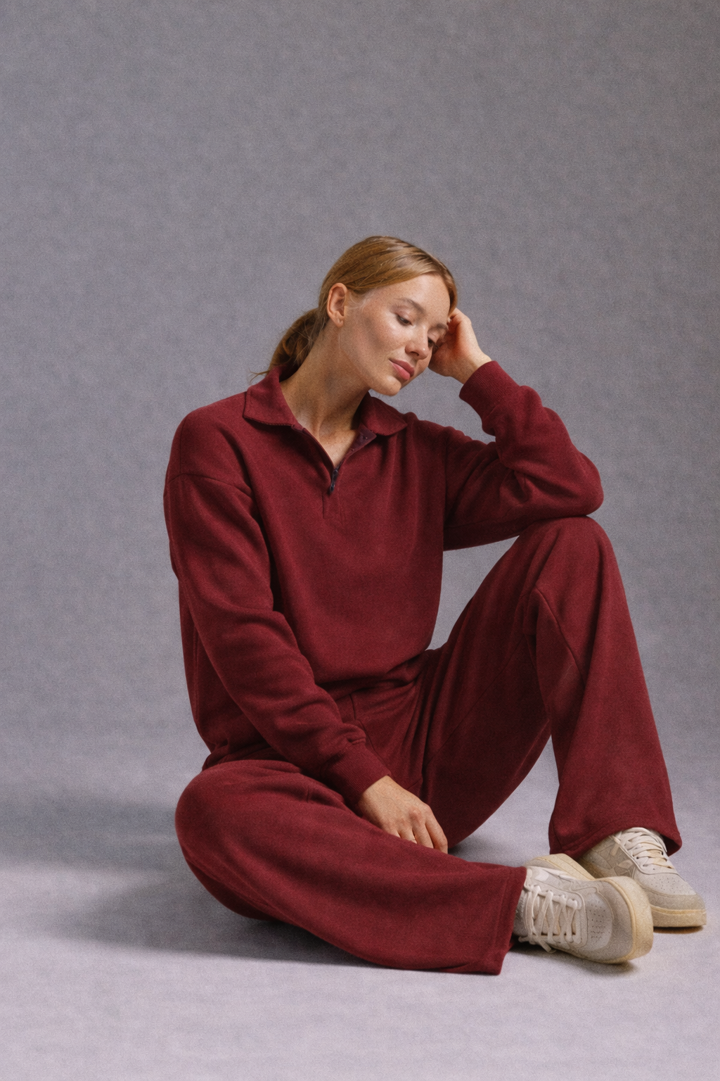 Hanna Damski Zestaw Wypoczynkowy | Swobodny Krój z Kołnierzykiem