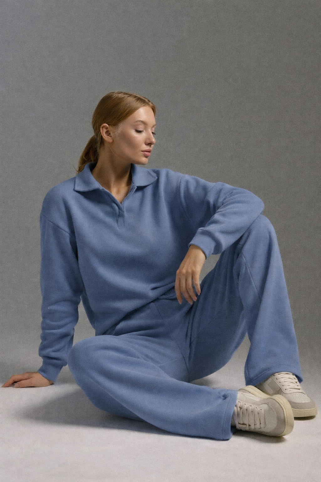 Hanna Damski Zestaw Wypoczynkowy | Swobodny Krój z Kołnierzykiem