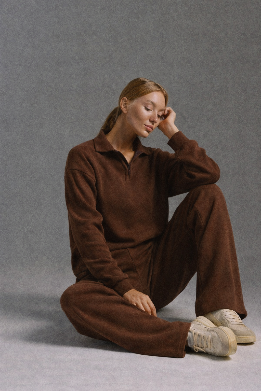 Hanna Damski Zestaw Wypoczynkowy | Swobodny Krój z Kołnierzykiem