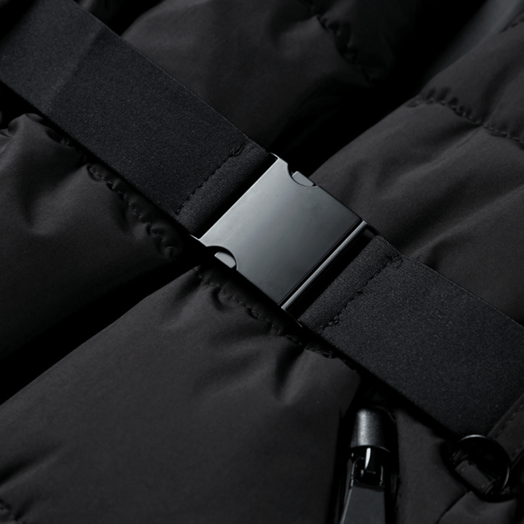 Damska Kurtka Puchowa z Paseczkiem na Zimę