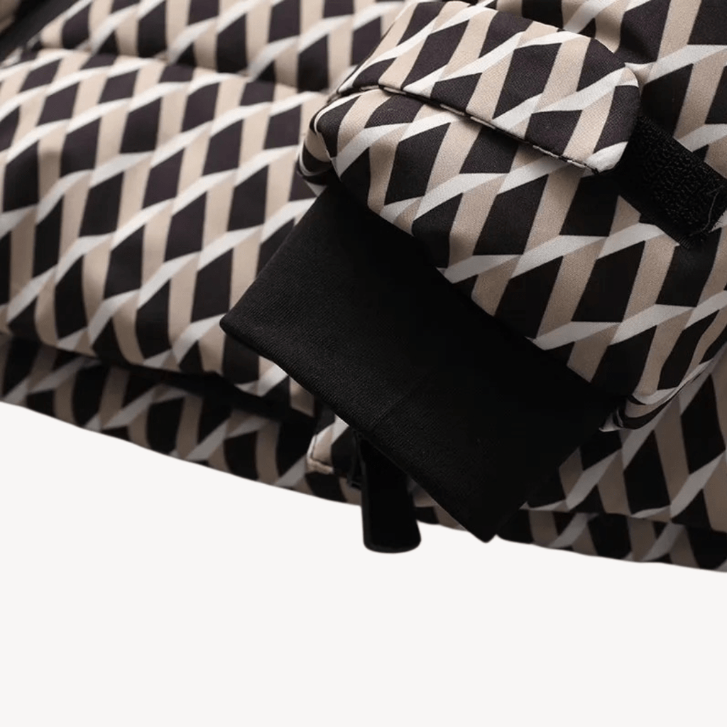 Kurtka puchowa damska z paskiem i kapturem