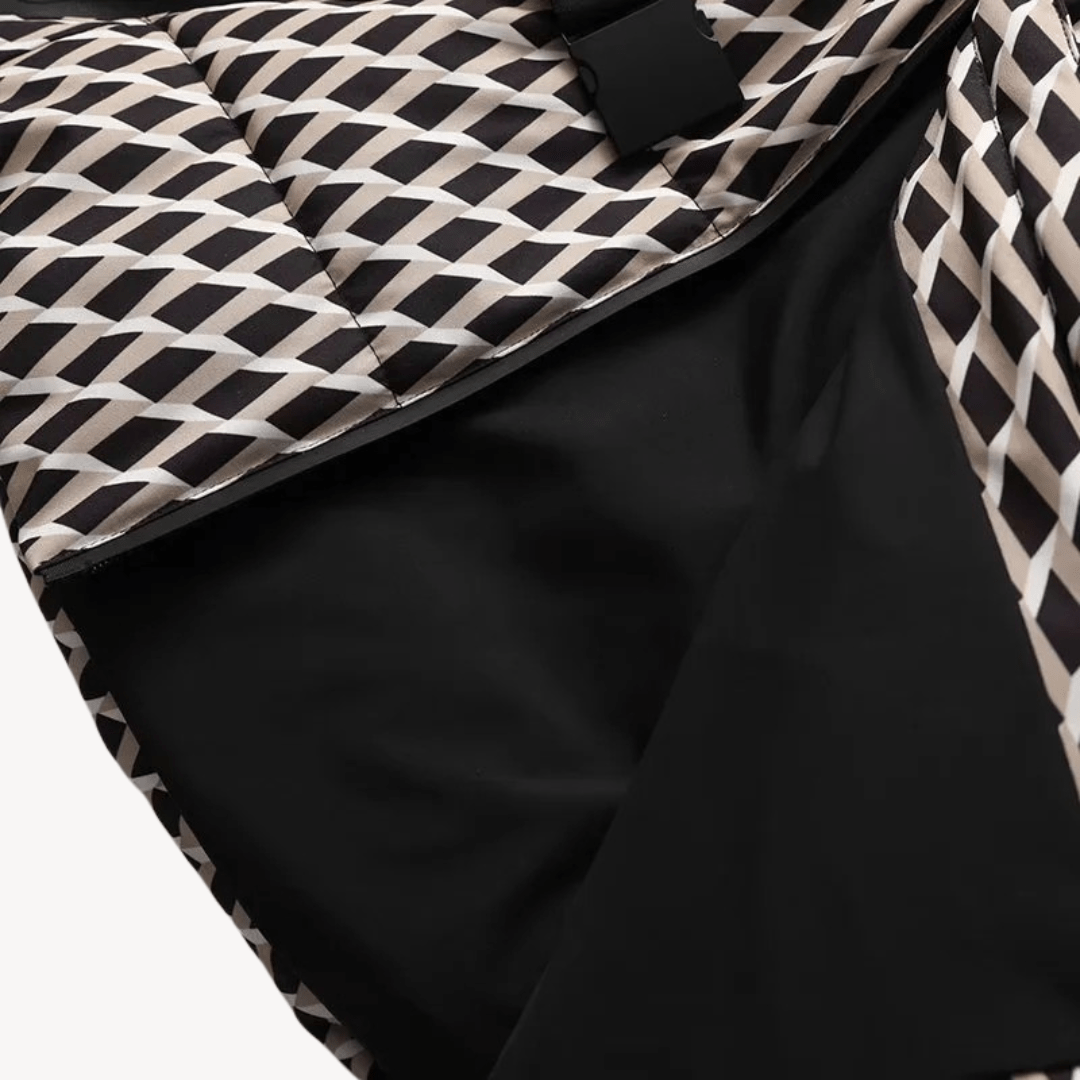 Kurtka puchowa damska z paskiem i kapturem