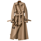 Zimowy Trench Coat Damski z Pasek