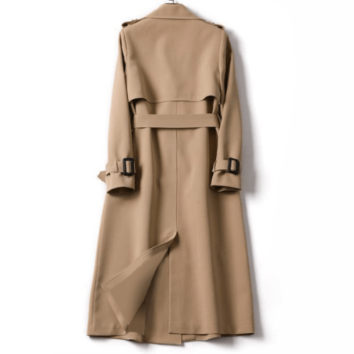 Zimowy Trench Coat Damski z Pasek