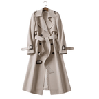 Zimowy Trench Coat Damski z Pasek