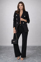 Elegancki Garnitur Damski | Taliowana Marynarka i Spodnie | Na Komunię