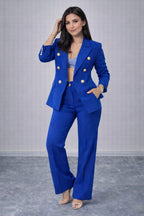 Elegancki Garnitur Damski | Taliowana Marynarka i Spodnie | Na Komunię